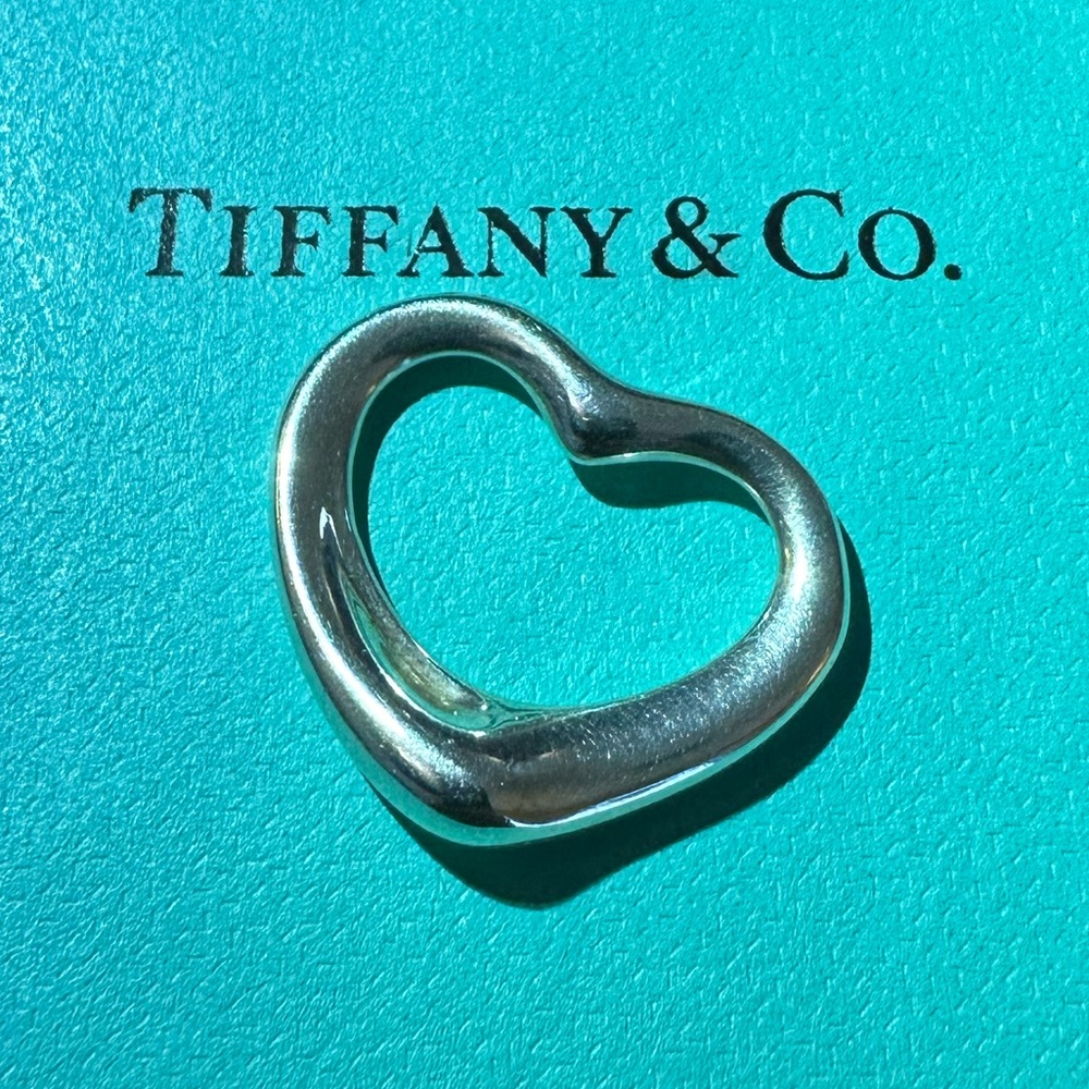 Tiffany Open Heart Charm 925 medium 22mm